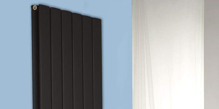 Apollo Magenta Radiators – Magenta Curve Black Metallic Aluminium Radiators