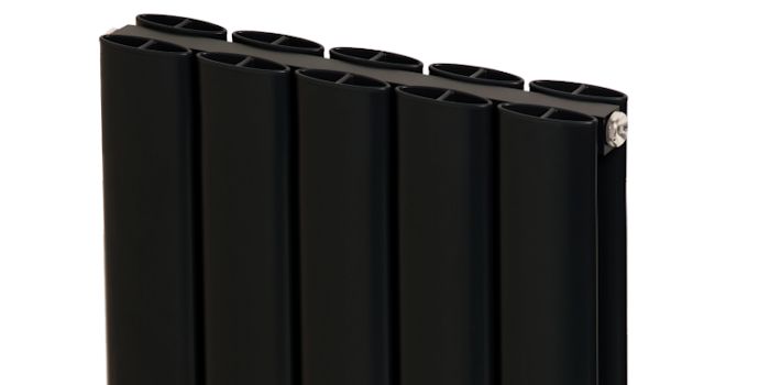 Apollo Magenta Radiators – Magenta Curve Black Metallic Aluminium Radiators