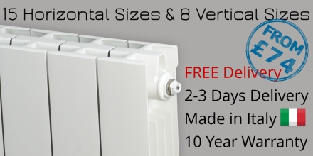 Trade Essentials White Aluminium Radiators Image